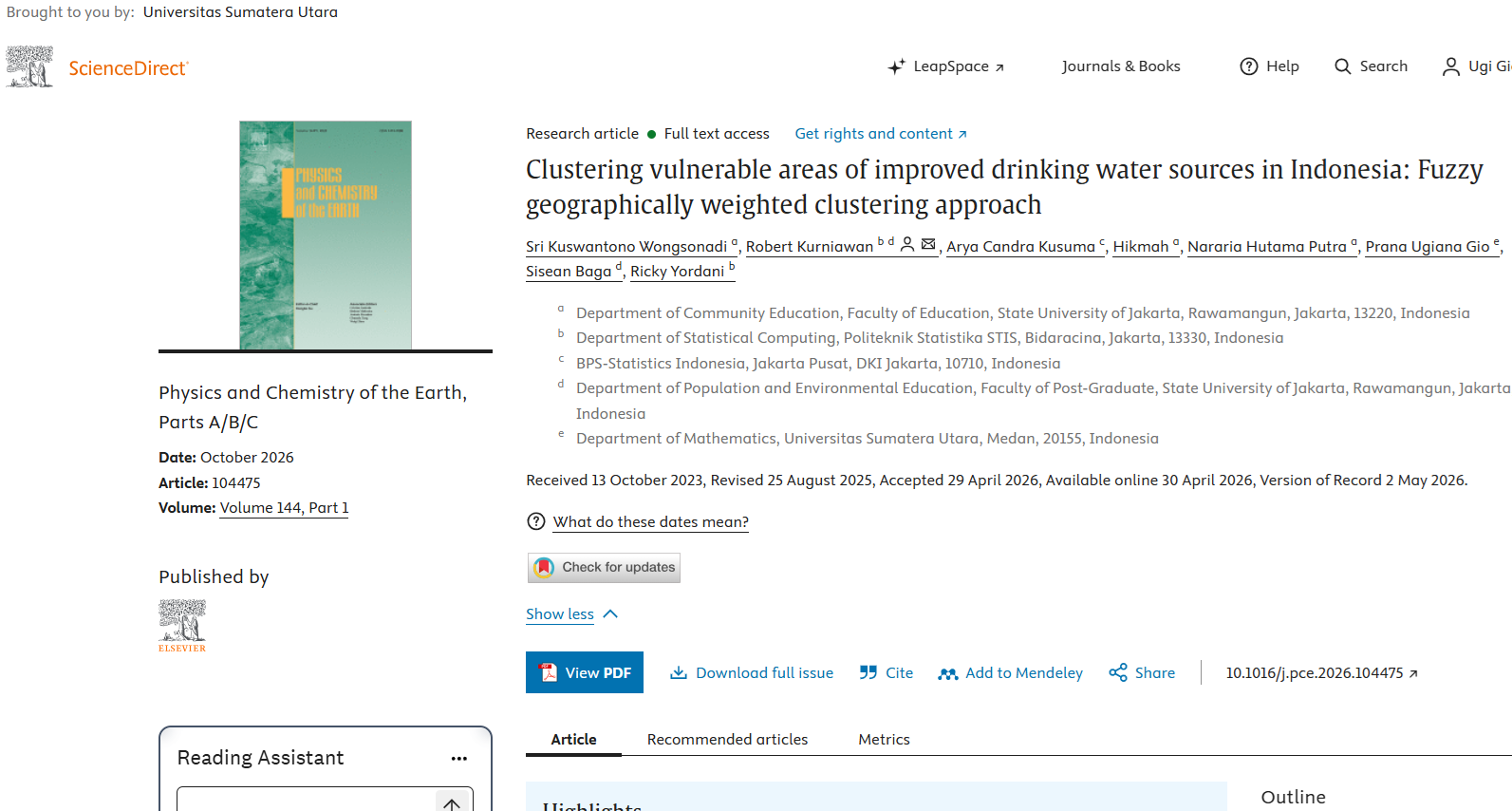 Gambar ke-3 untuk artikel Clustering vulnerable areas of improved drinking water sources in Indonesia: Fuzzy geographically weighted clustering approach